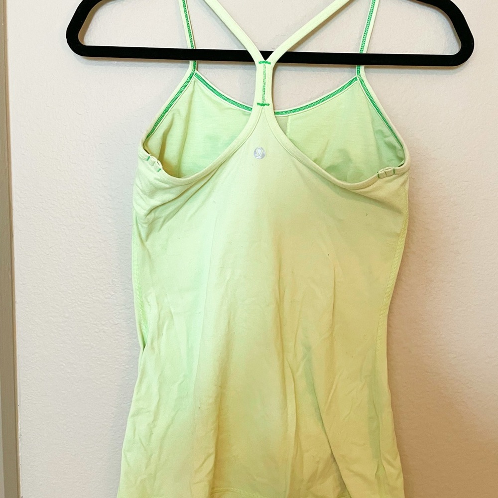 Light lime green lululemon tank top